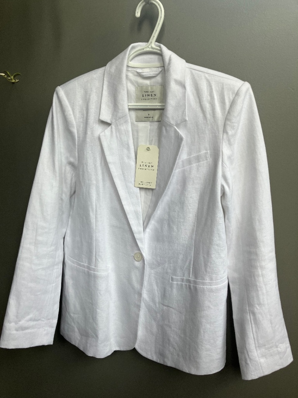 A&F Linen Collection White Linen Blazer – Size Small